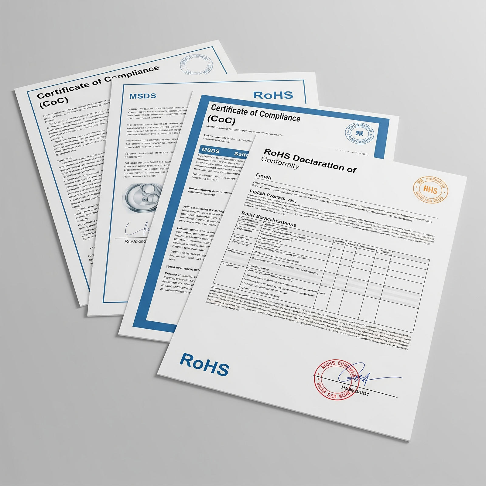 RoHS documentation pack sample