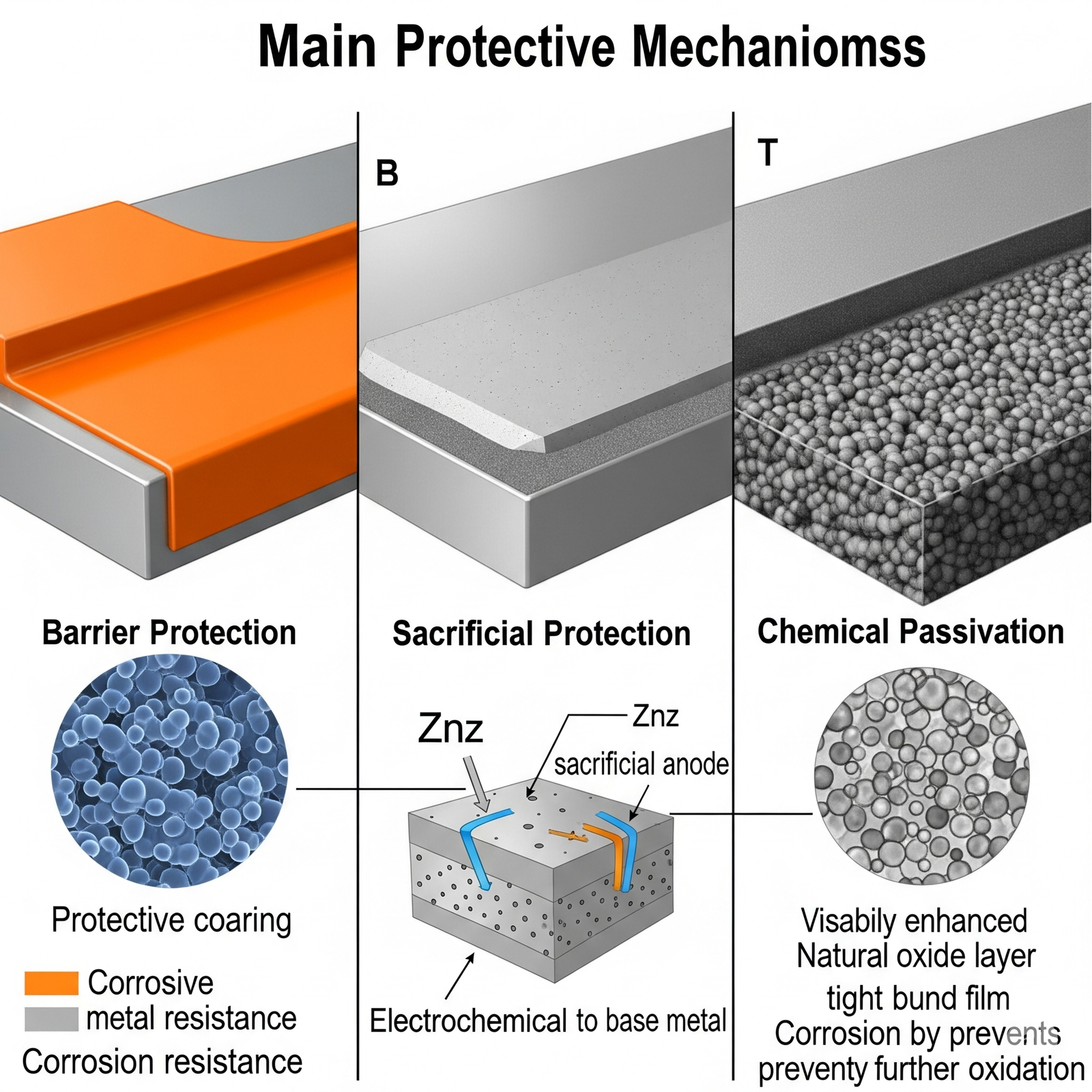 Barrier vs Sacrificial Coating Diagram