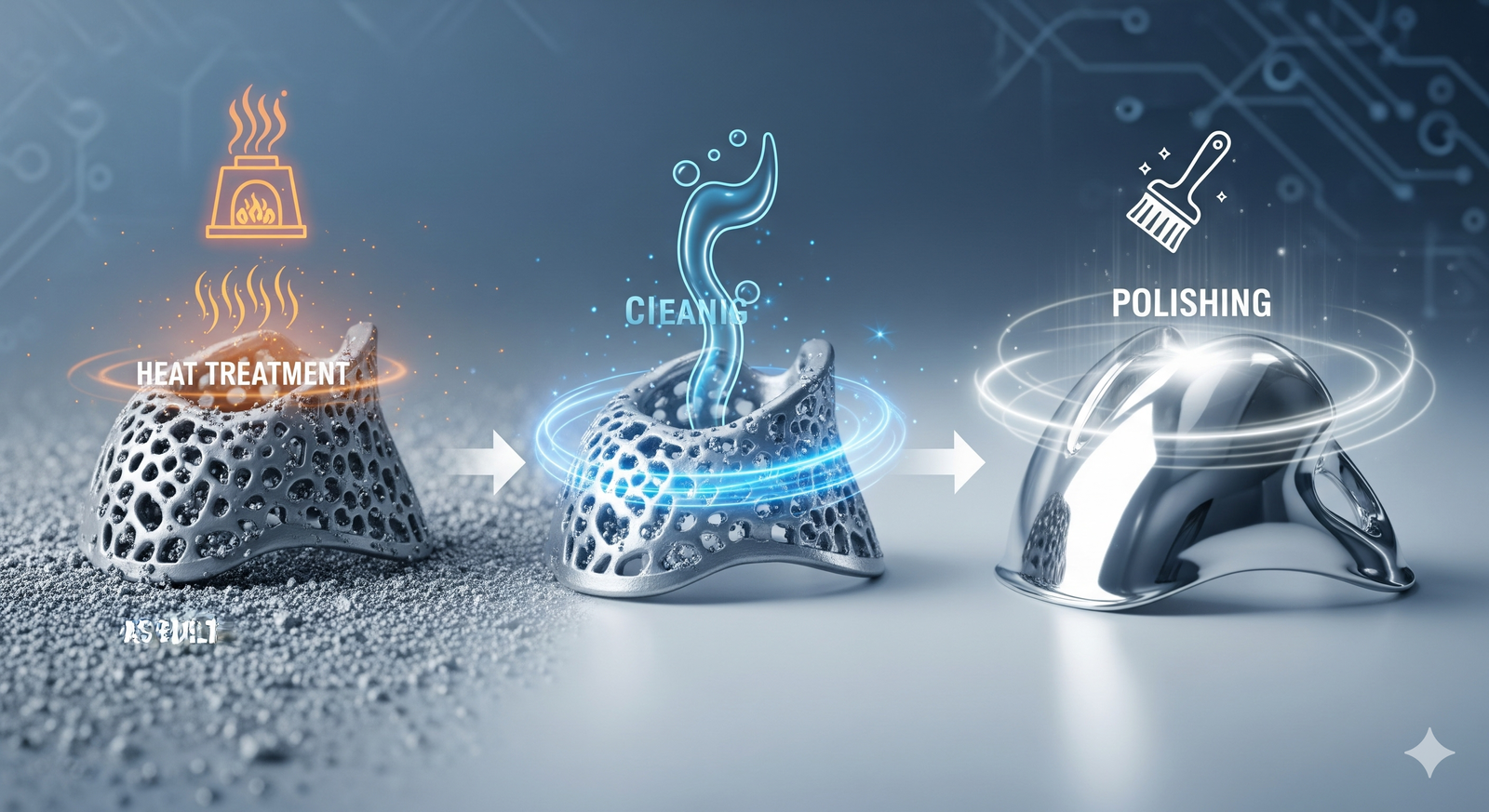 Metal 3D Printed Orthopedic Implant Post-Processing