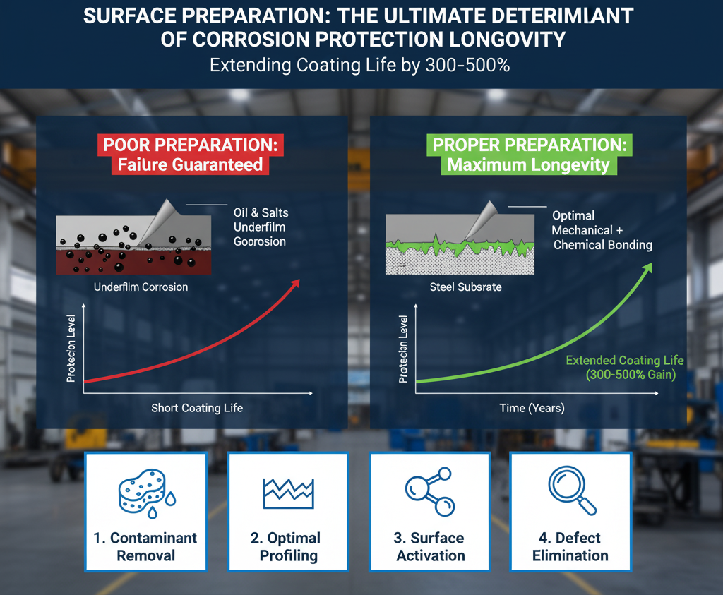 Surface Preparation for Corrosion Protection