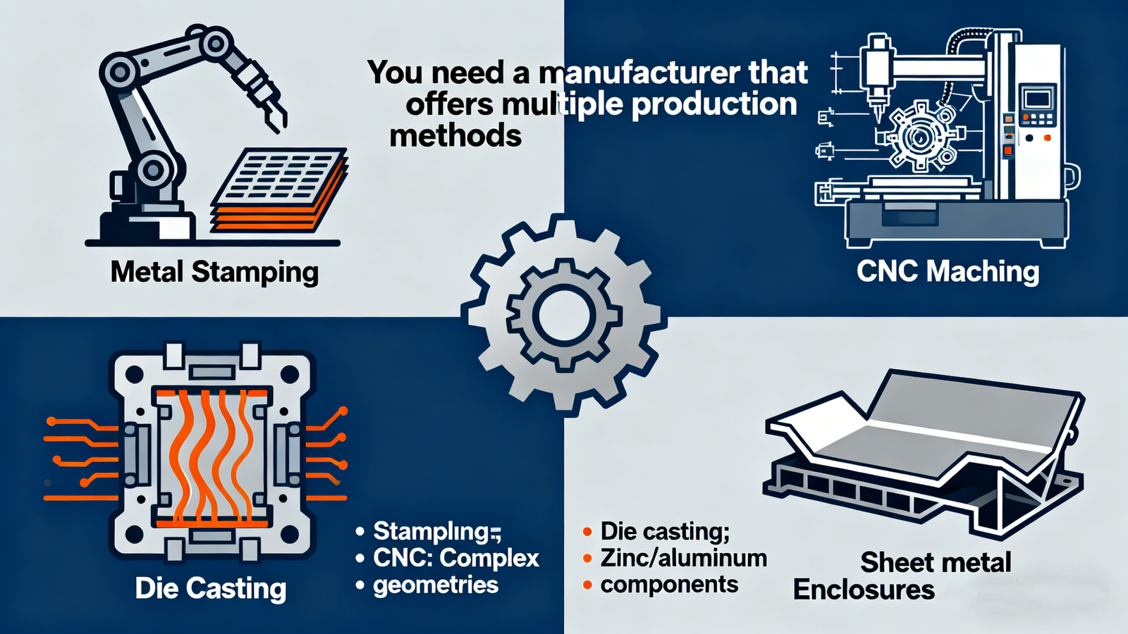 Engineer inspecting precision metal parts