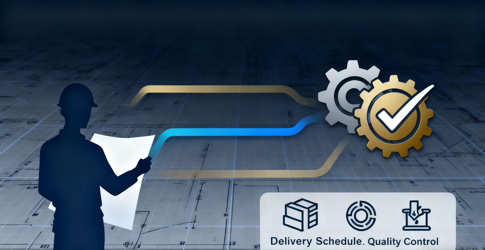 Engineer inspecting precision metal parts